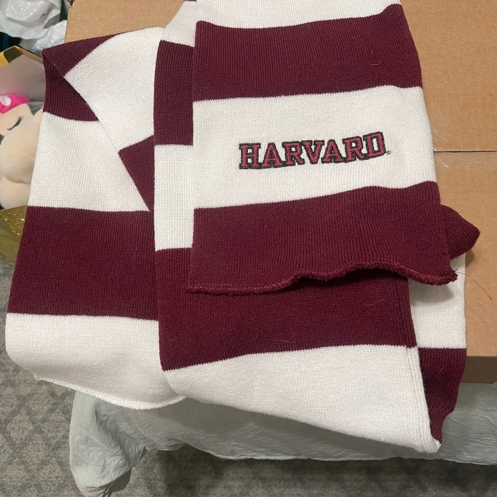 Harvard Striped Scarf Authentic